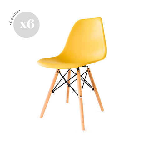 Sillas Eames x6