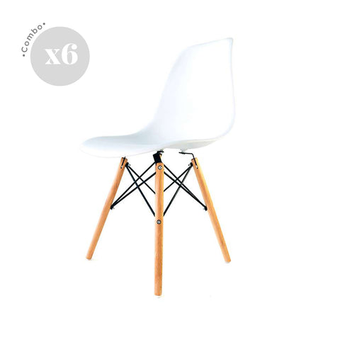 Sillas Eames x6