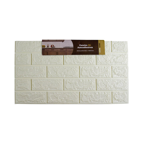 Placa Pared Autoadhesiva Blanca x4