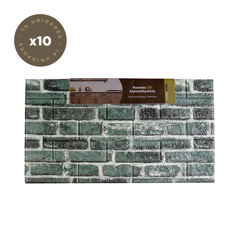 Placa Pared Autoadhesiva Verde x10