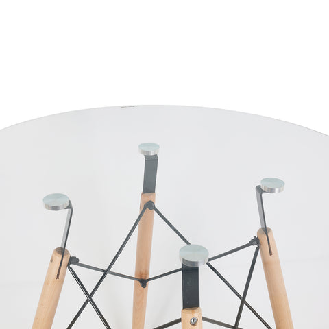 Mesa Eames de Vidrio Redonda