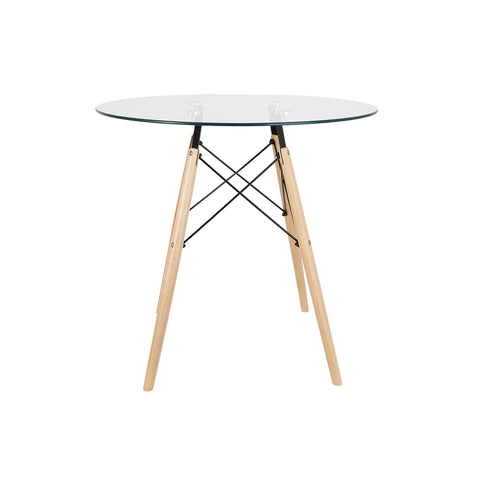 Mesa Eames de Vidrio Redonda