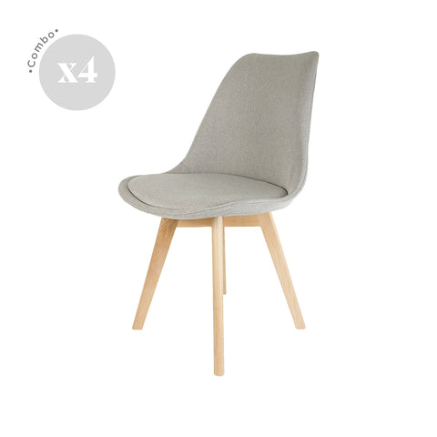 Sillas Tulip Tapizadas x4