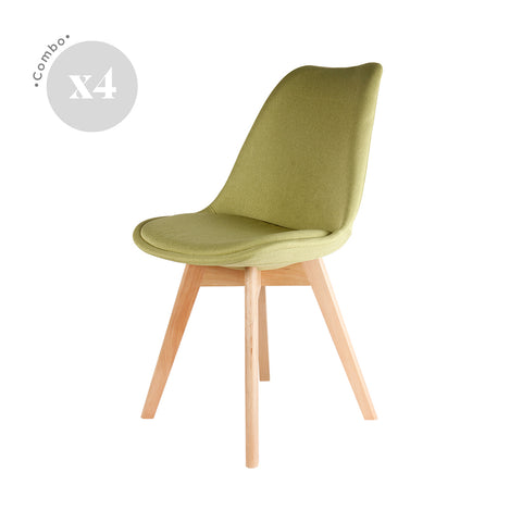 Sillas Tulip Tapizadas x4