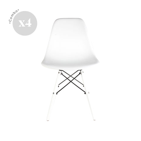 Sillas Eames Monochrome x4