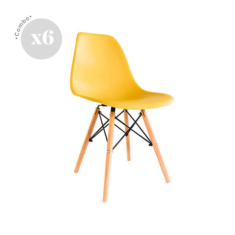 Sillas Eames x6