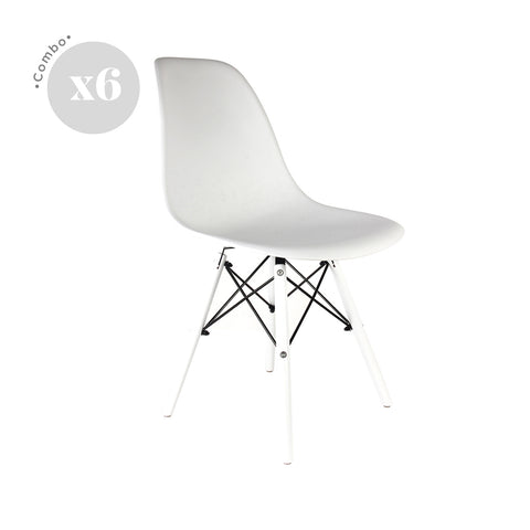 Sillas Eames Monochrome x6