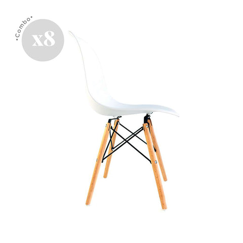 Sillas Eames x8